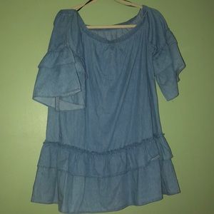 Cute jean print comfortable tunic